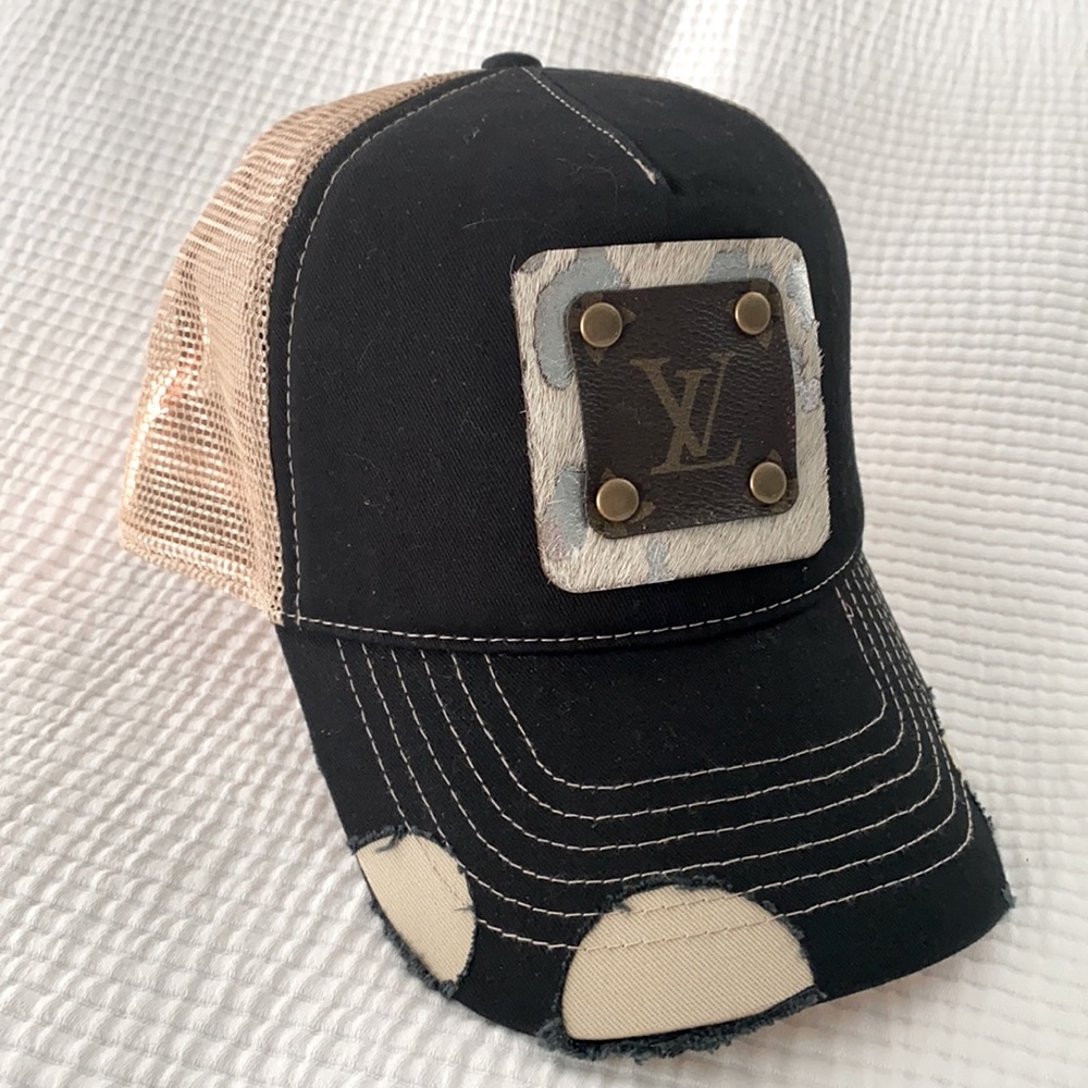 Trucker hat, Louis Vuitton leather emblem